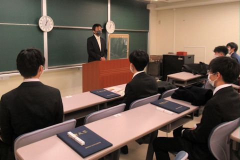 令和3年度工業化学科化学プロセス工学コース卒業式式辞